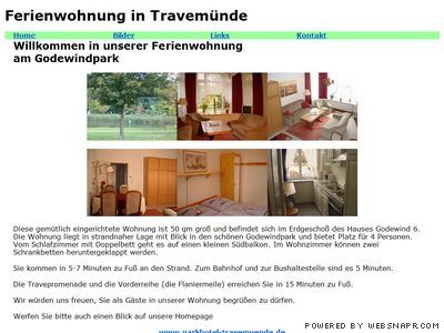 Bild der Website www.ferienwohnung-travemuende.de